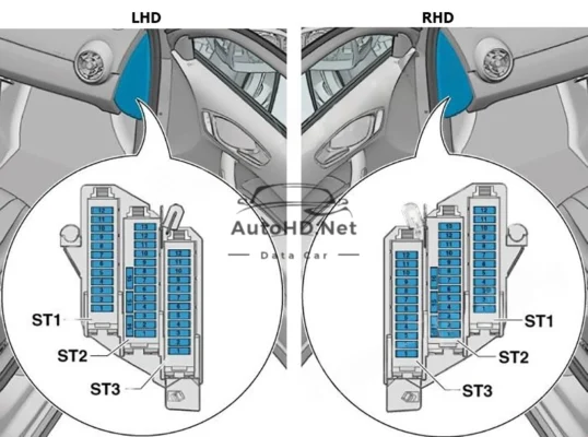 Sơ đồ hộp cầu chì xe Audi A1 2010-2018