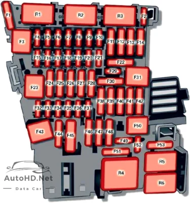 Sơ đồ hộp cầu chì xe Audi A3 / S3 8V; 2013-2018