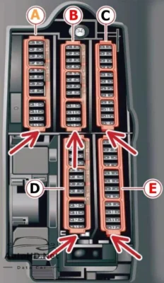 Sơ đồ hộp cầu chì xe Audi A5 / S5 (2021-2022)