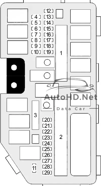 Sơ đồ hộp cầu chì xe honda civic 2012-2013