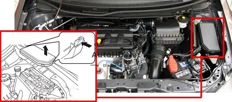 Sơ đồ hộp cầu chì xe honda civic 2012-2015