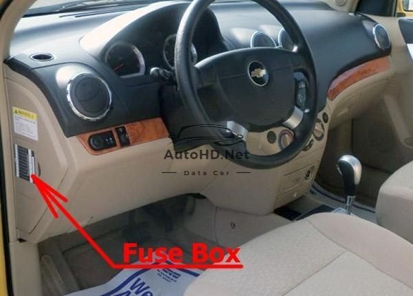Sơ đồ hộp cầu chì và rơ le Chevrolet Aveo (2007-2011)